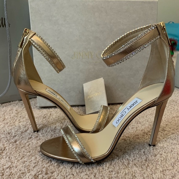 Jimmy Choo Shoes - Like new Jimmy Choo Gold Heels